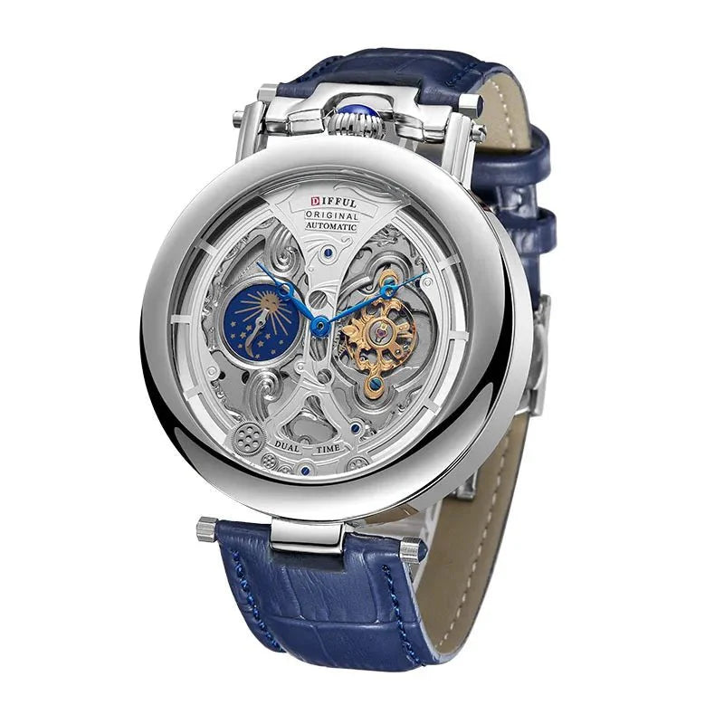 CrystalX Skeleton Men's Mechanical Watch - Shark & Sapphire