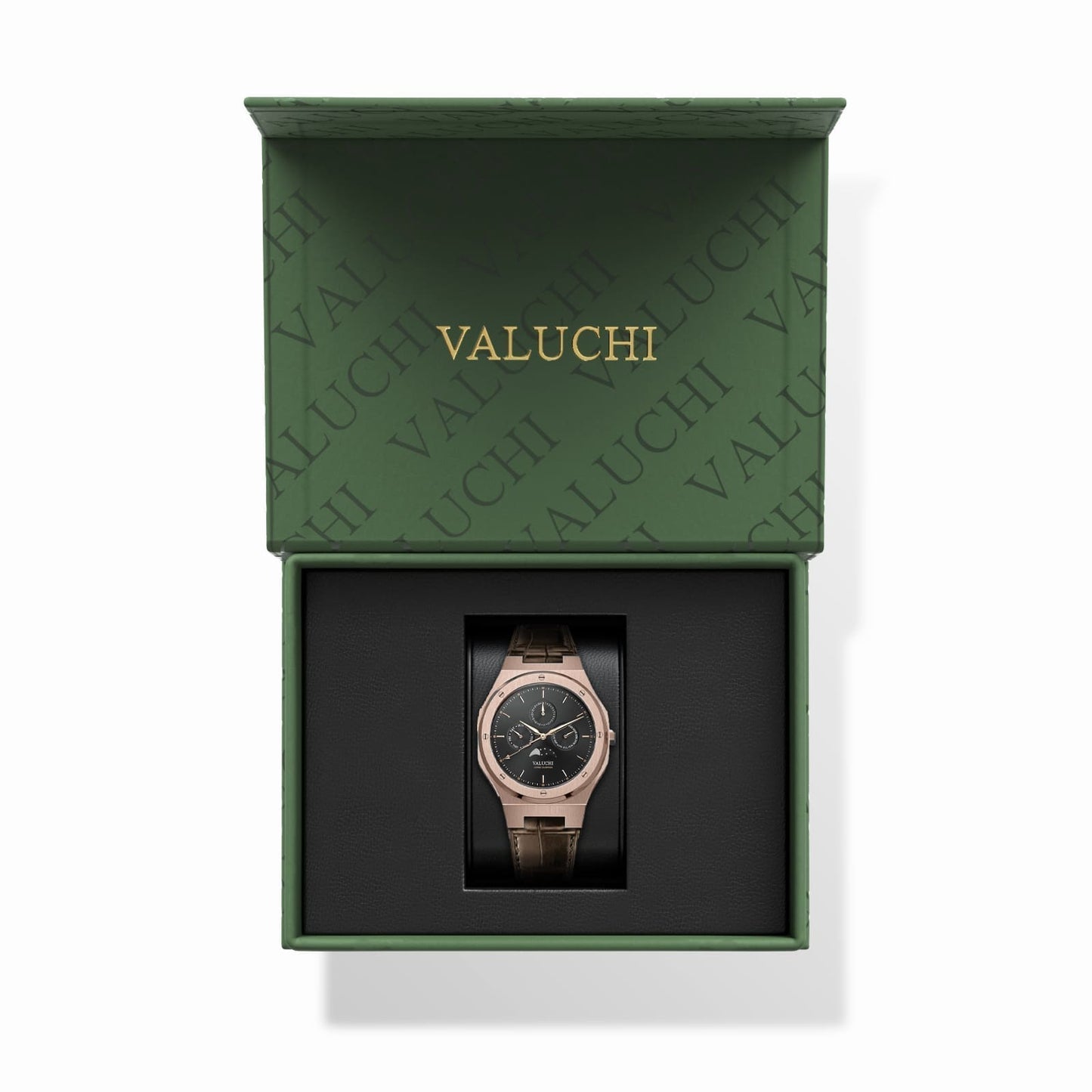 Rose Gold Black Leather Watch – Timeless Elegance, Everyday Confidence