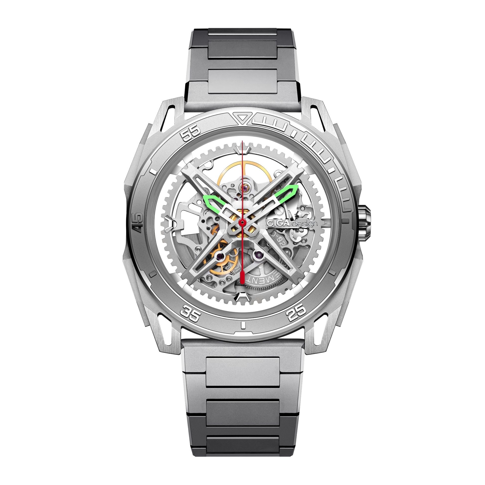 CIGA design ROUND AUTOMATIC SKELETON WATCH · FALCON