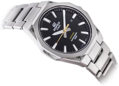 Casio Edifice EFR-S108D-1AVUDF, Silver/Black, Bracelet|B093L8MX1Q