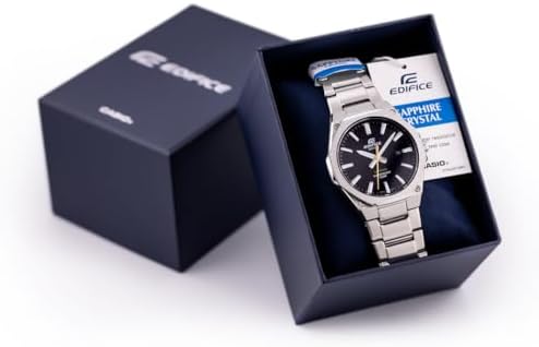 Casio Edifice EFR-S108D-1AVUDF, Silver/Black, Bracelet|B093L8MX1Q