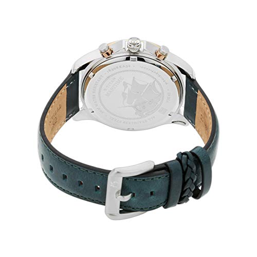 Titan Maritime Quartz Chronograph White Dial Green Leather Strap Chronograph Watch for Men - NT1830KL01|B07YPK5TZ5