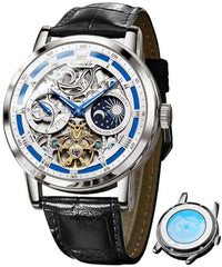 Black Strap Blue Dial