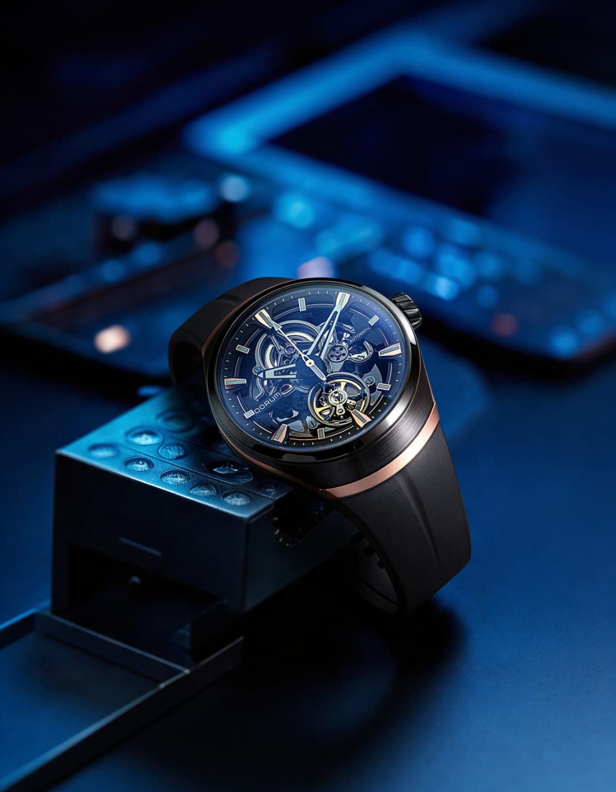 Qorum Equinox Men’s Automatic Skeleton Watch
