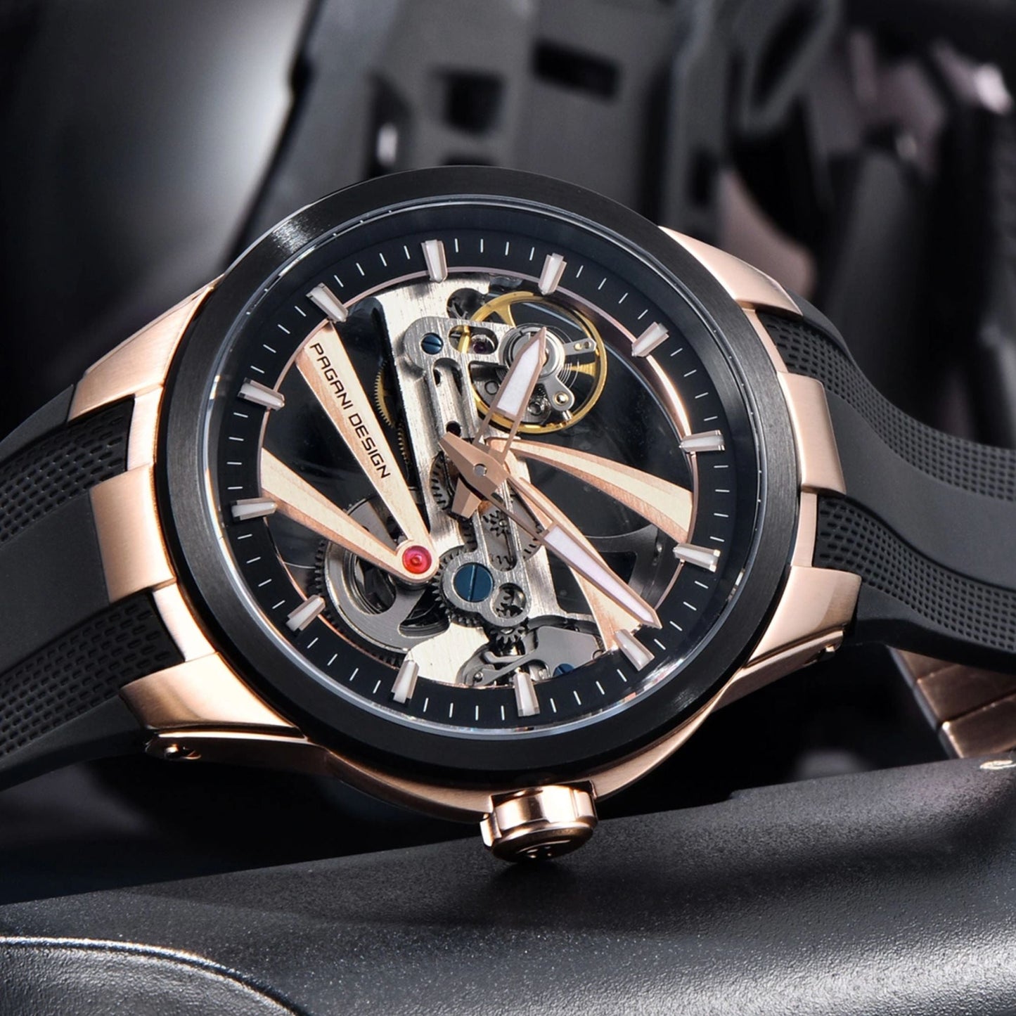 PAGANI DESIGN PD-YS030 Skeleton Automatic Men's Watch, Sapphire with AR AF Coating
