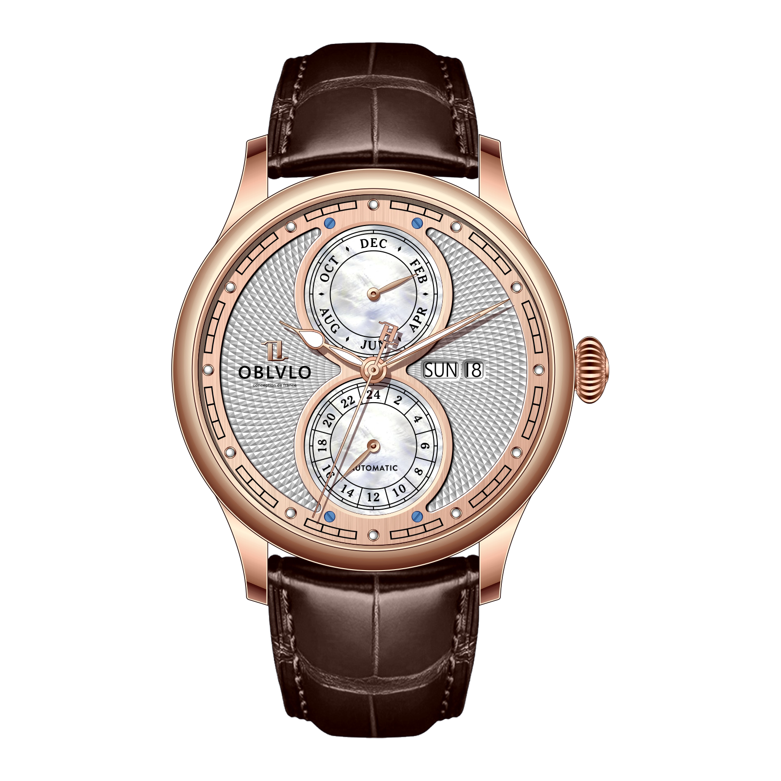 Mother of Pearl  AM Vintage Dress Design  Automatic Watch