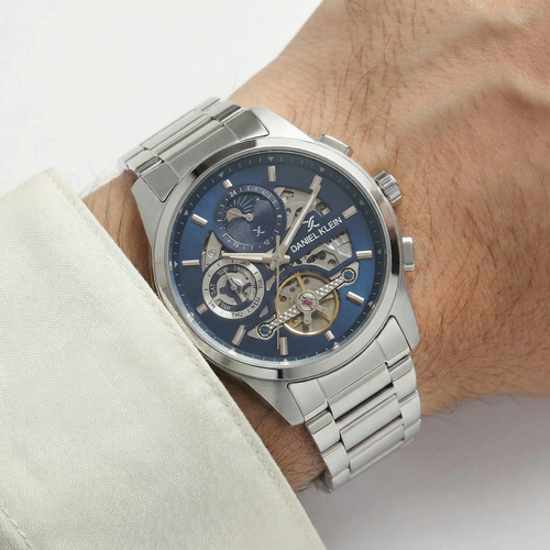Daniel Klein Skeleton Silver Stainless Steel Watch