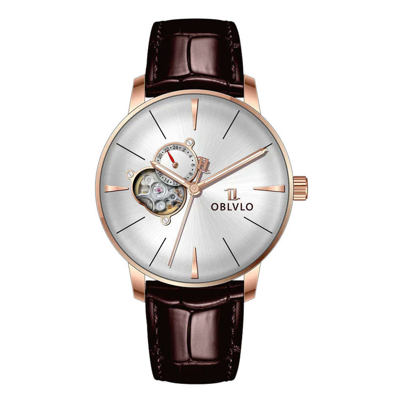 Automatic Victory Partial Skeleton Dial Dress Watch
