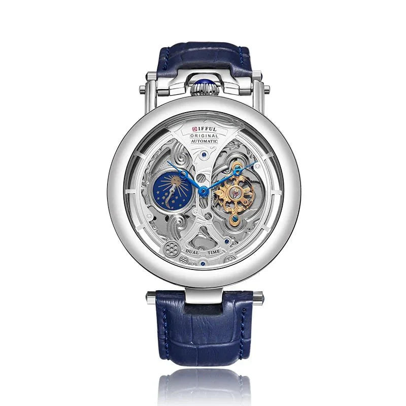 CrystalX Skeleton Men's Mechanical Watch - Shark & Sapphire
