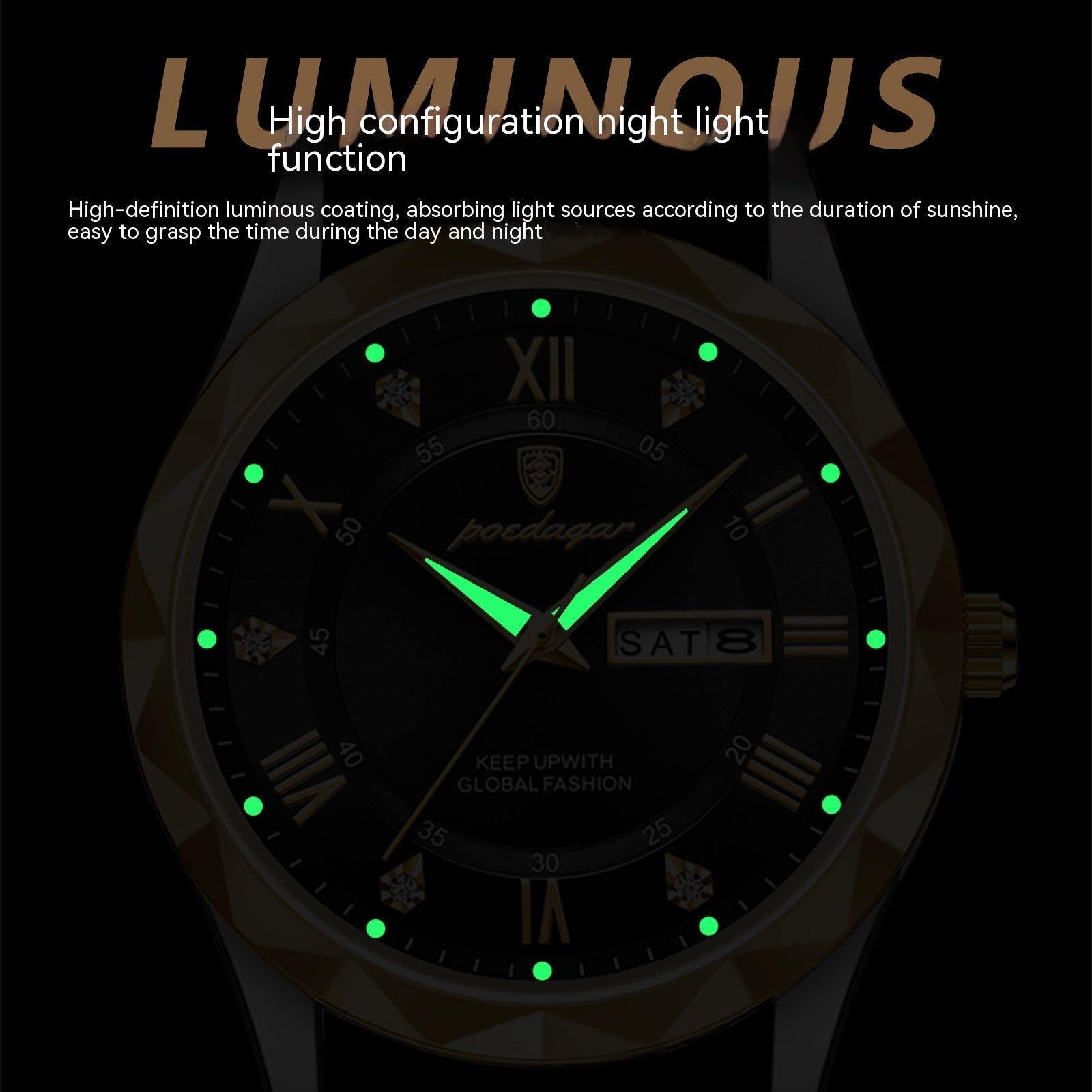 Men's Luxury Fashion Quartz Wrist Watch (Leather Belt)