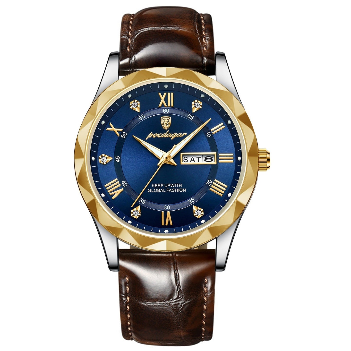 Men's Luxury Fashion Quartz Wrist Watch (Leather Belt)