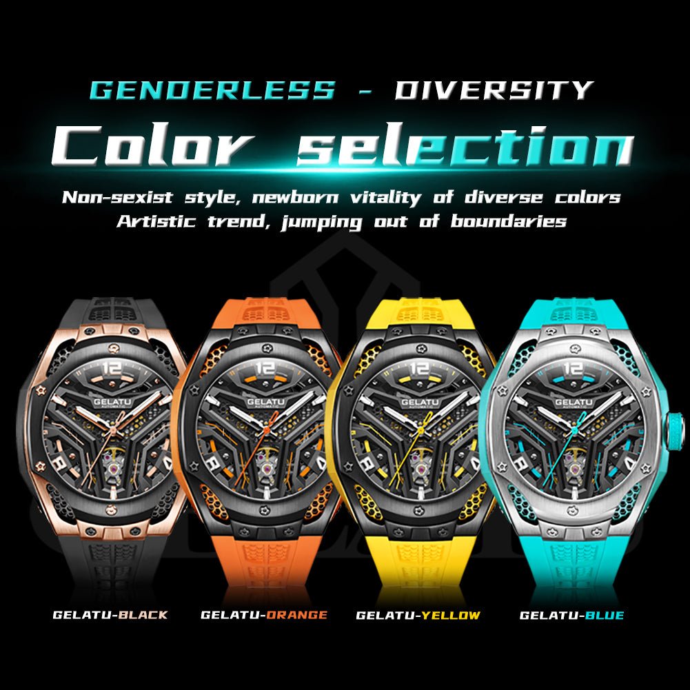 GELATU Watch 6007 Luxury Sports Waterproof Mechanical - Gelatu Watch