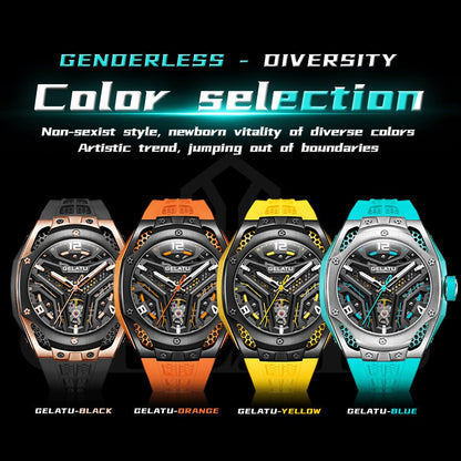 GELATU Watch 6007 Luxury Sports Waterproof Mechanical - Gelatu Watch