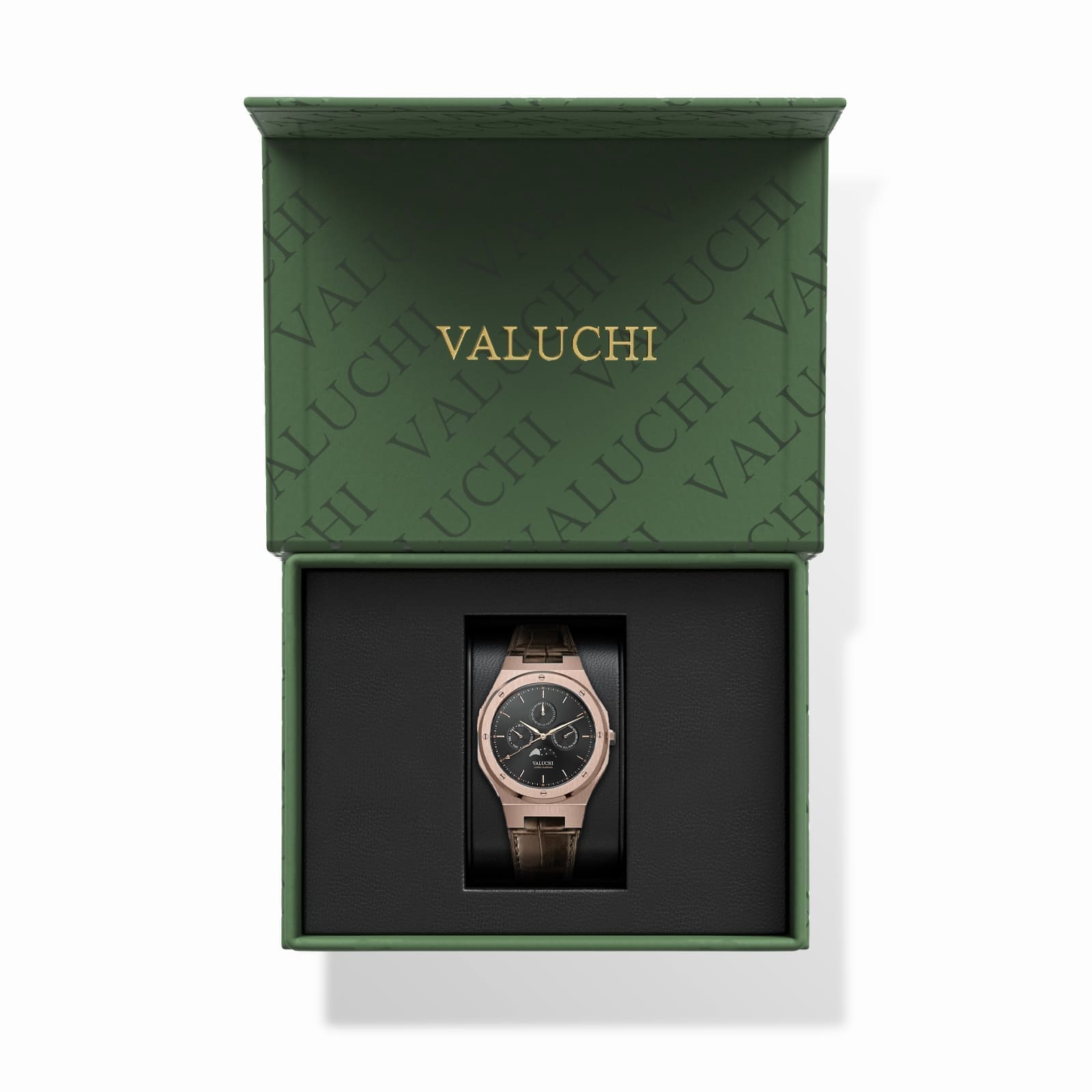 Rose Gold Black Leather Watch – Timeless Elegance, Everyday Confidence