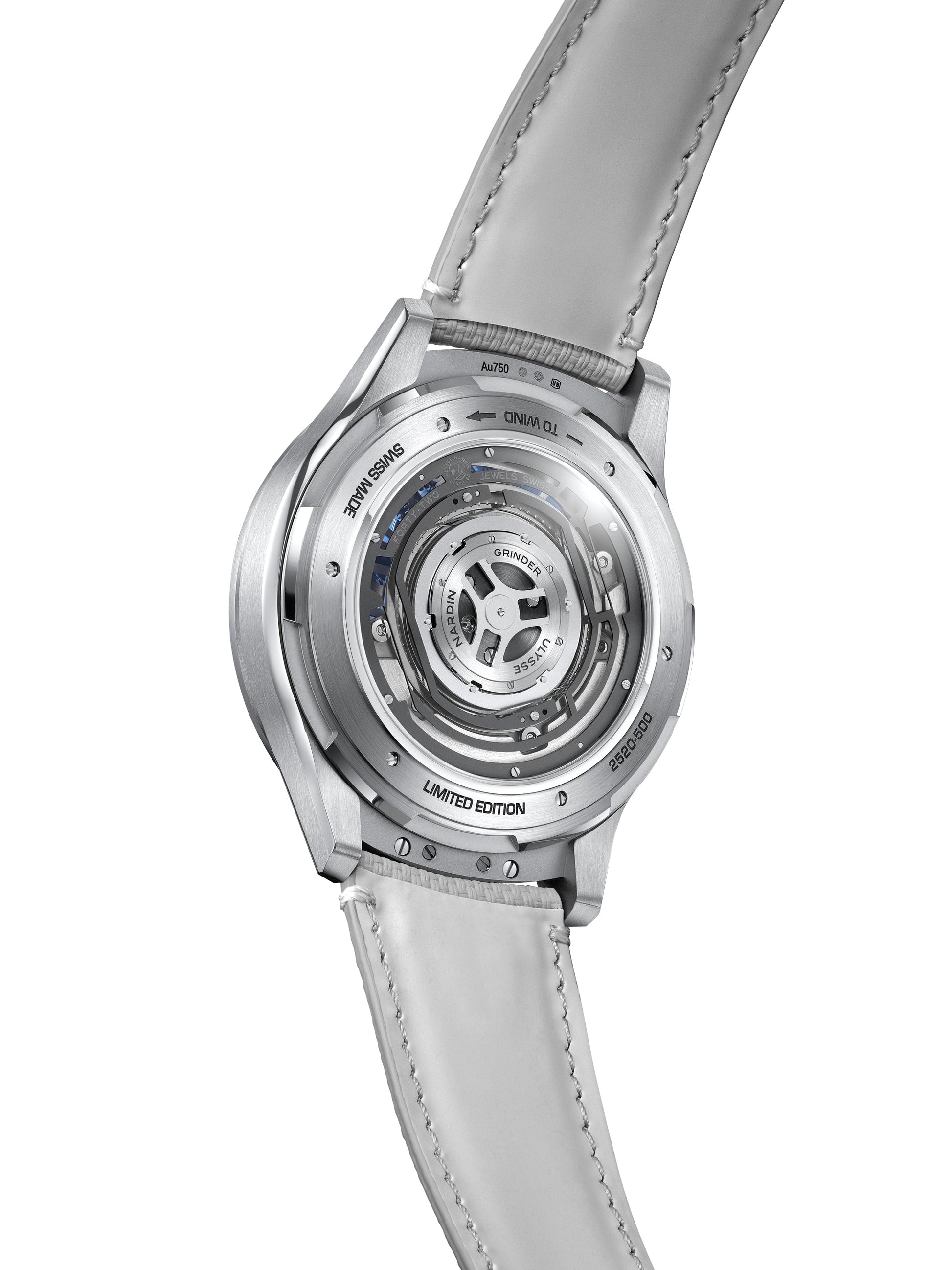 Ulysse Nardin Super Freak 2520-500LE-3A-BLUE/3A caseback - automatic movement, 18ct White Gold case